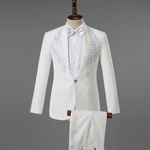 Load image into Gallery viewer, Men's Stand Collar Rhinestones Suit