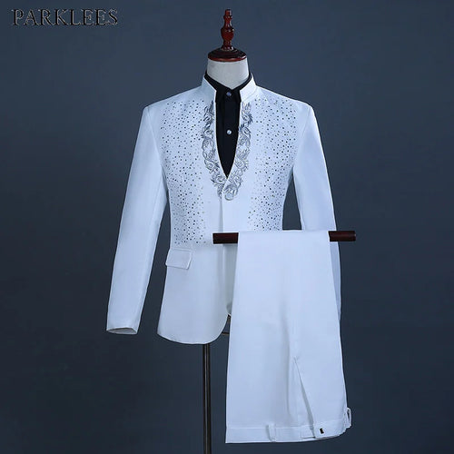 Embroidered Diamond Suit