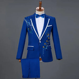 Embroidered Diamond Suit