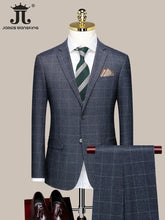 Load image into Gallery viewer, Plaid Suit 3 Pcs and 2 Pcs Set