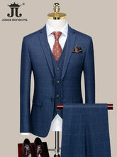 Load image into Gallery viewer, Plaid Suit 3 Pcs and 2 Pcs Set